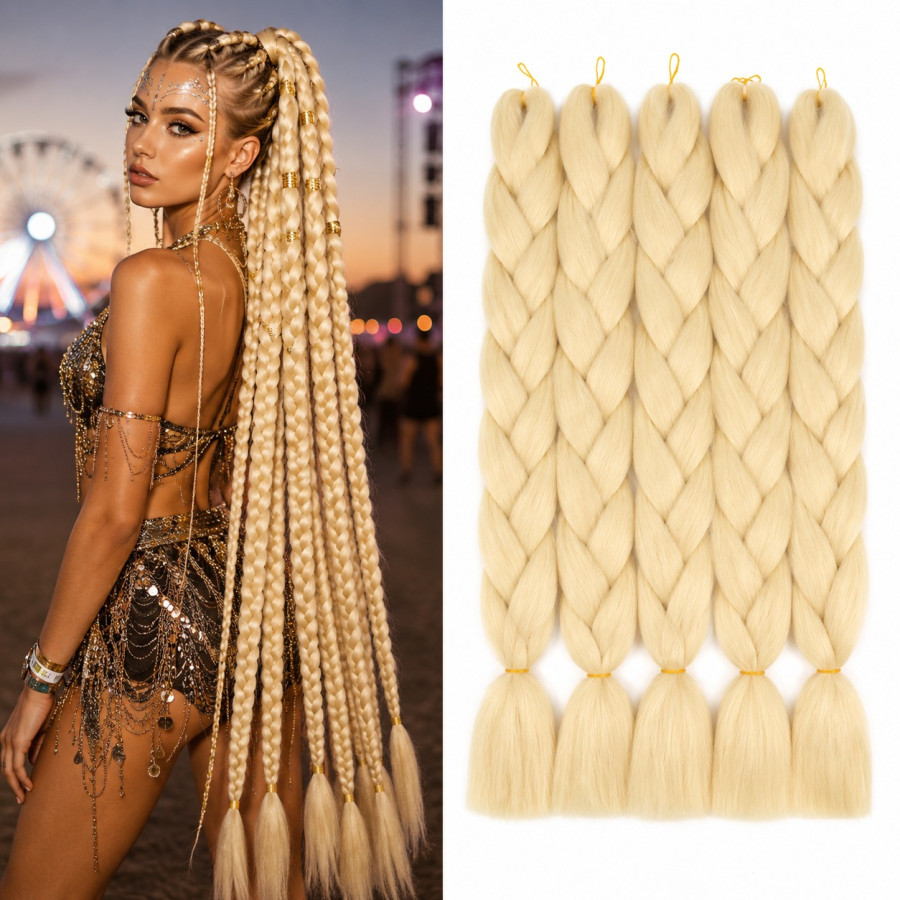 Extensii Pentru Impletituri Blond Bej